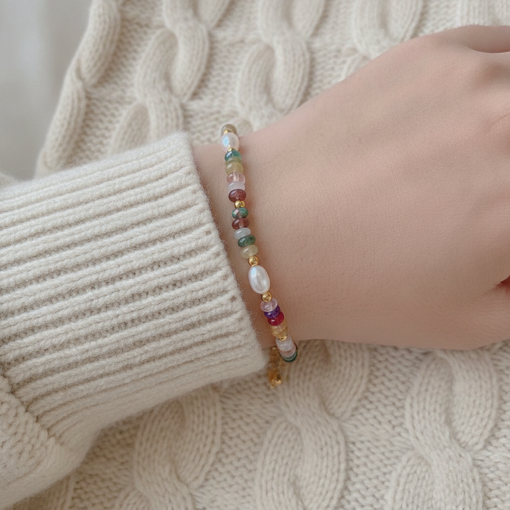 Perle & Naturstein Armbånd