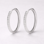 Zirkonia Hoops — Sterling Sølv