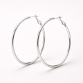 Store Klassiske Hoops — Sterling Sølv